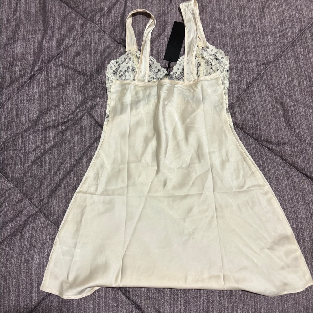 Laced See Through Silk Dress - Picture 2 of 2